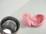  Bình giữ nhiệt mầu trắng hồng Thermos 330ml dành cho trẻ em. 