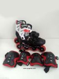 Patin màu đen trắng đỏ Cougar size 35 co giãn 38 độ mới cao (Chân tầm 32 33 vẫn đi vừa tốt). 