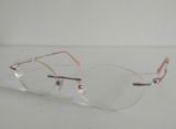  Gọng kính khoan đúc 3 mảnh ANDz màu bạch kim phớt hồng (Made in Japan). 