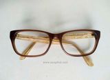  Gọng kính màu nâu càng vân đá kiểu cổ điển Jins (Thương hiệu Nhật Bản). 