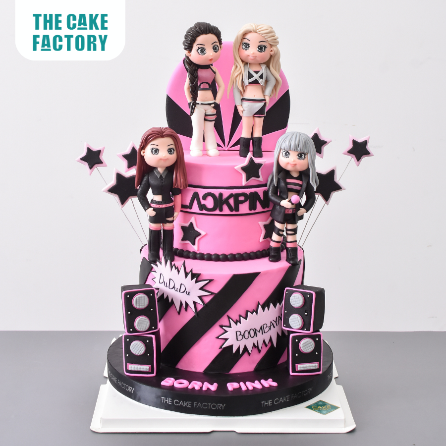  Bánh Fondant Tạo Hình Black Pink 