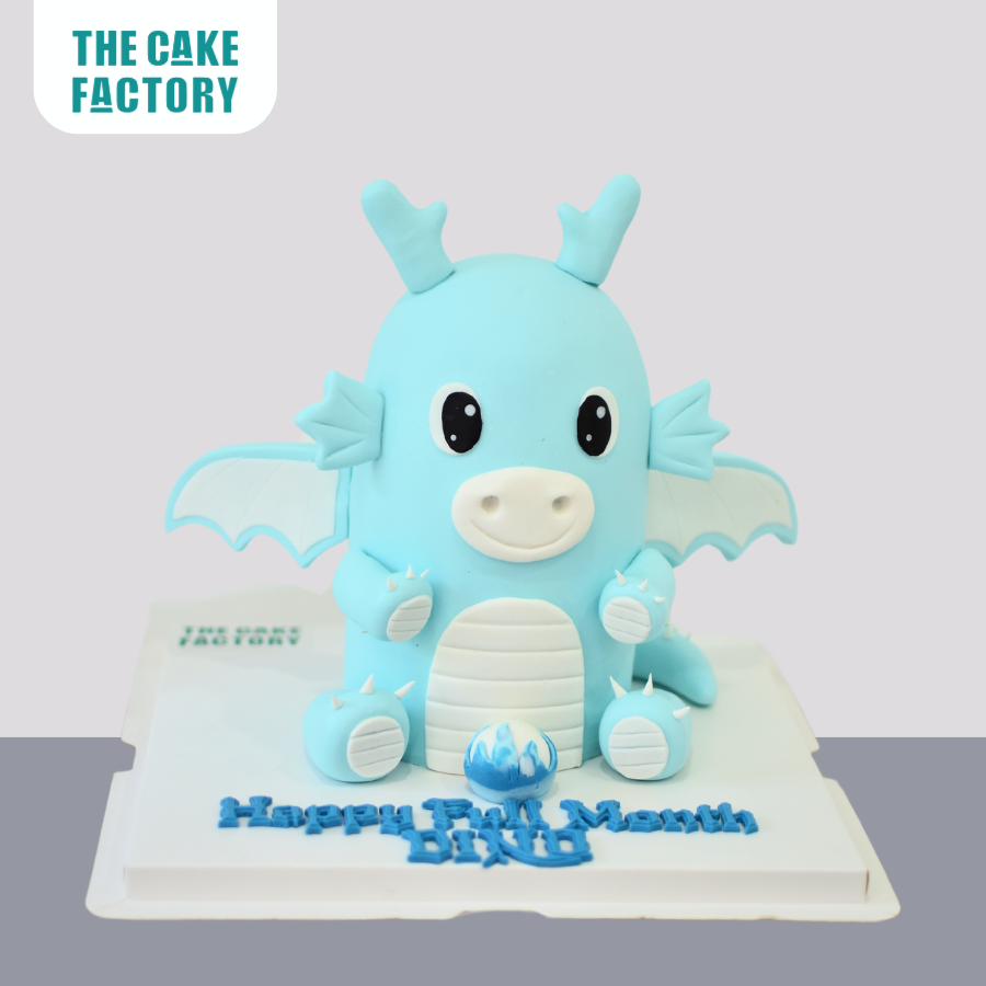  Bánh fondant sinh nhật cho bé tạo hình rồng xanh 