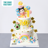  Bánh fondant bé gái màu sắc 