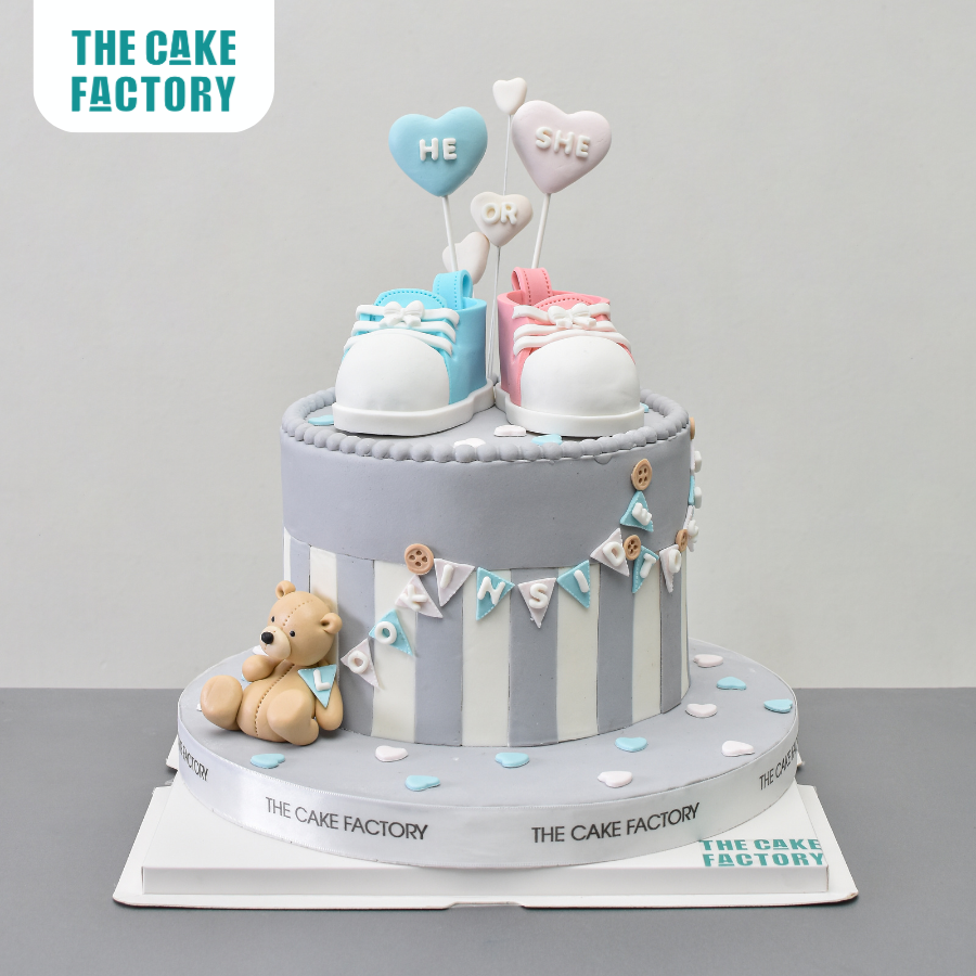  Bánh fondant tiệc tiết lộ giới tính em bé 