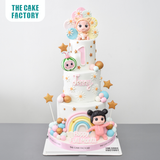  Bánh fondant 3 tầng bé mèo đáng yêu 