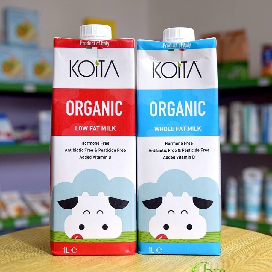  Sữa bò ít béo không lactose hữu cơ Koita 200ml 
