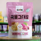  Bánh gạo lứt ăn dặm hữu cơ cho bé vị khoai lang tím Alvins 25g 