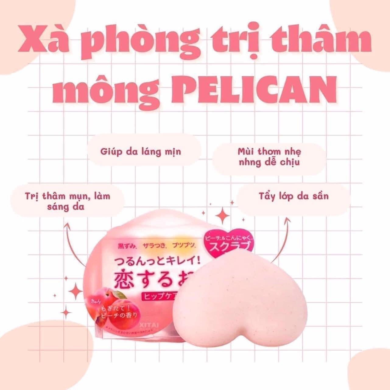 XÀ PHÒNG TRỊ THÂM MÔNG PELICAN HIP CARE SOAP Nhật Bản – Thư Lê Shop chuyên  cung cấp mỹ phẩm, thực phẩm trên toàn quốc