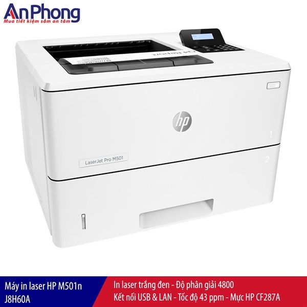 Máy in laser HP LaserJet Pro M501n J8H60A