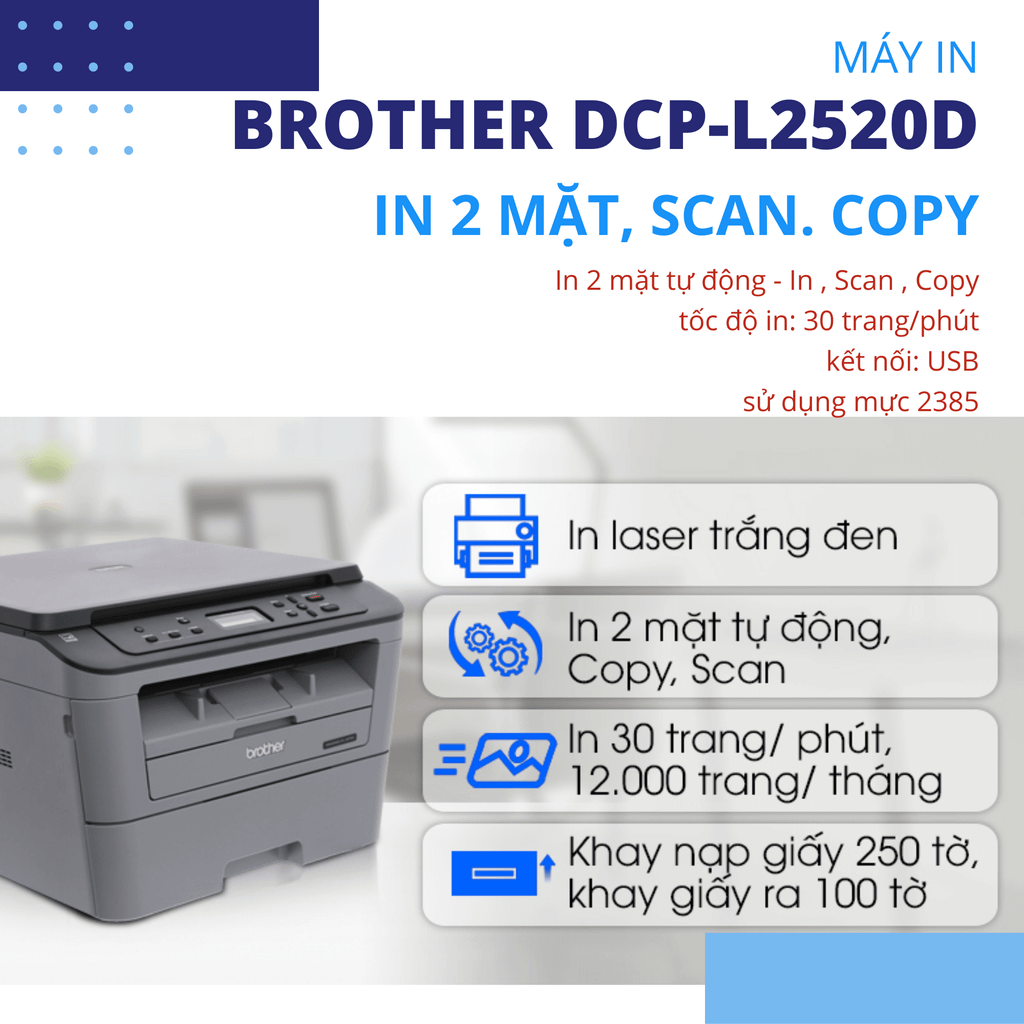 Máy in laser Brother DCP-L2520D