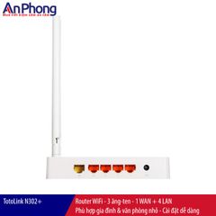 Bộ định tuyến không dây TotoLink N302R+