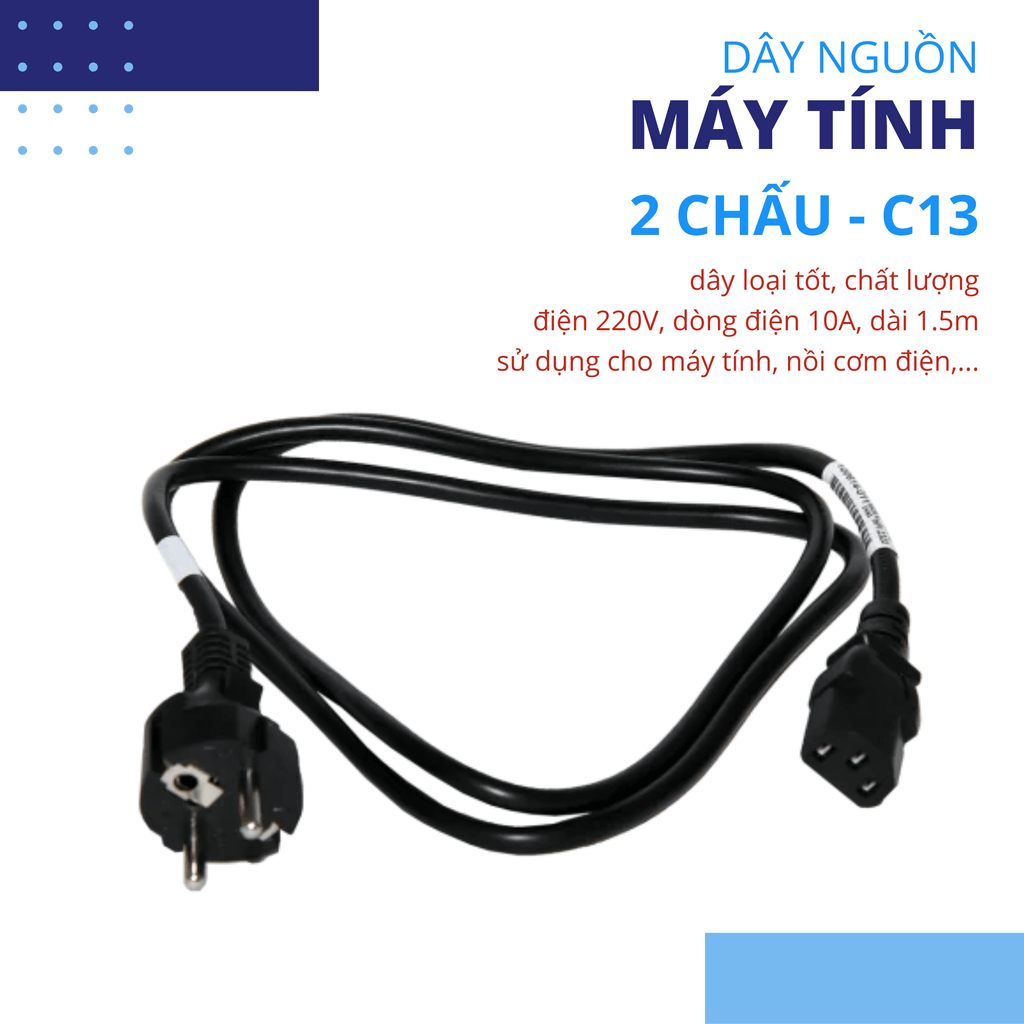 [GIFT] Dây nguồn máy tính HP 100614-011 (1.5m)