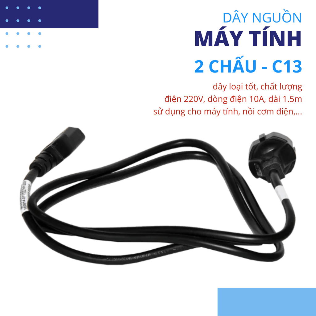 [GIFT] Dây nguồn máy tính HP 100614-011 (1.5m)