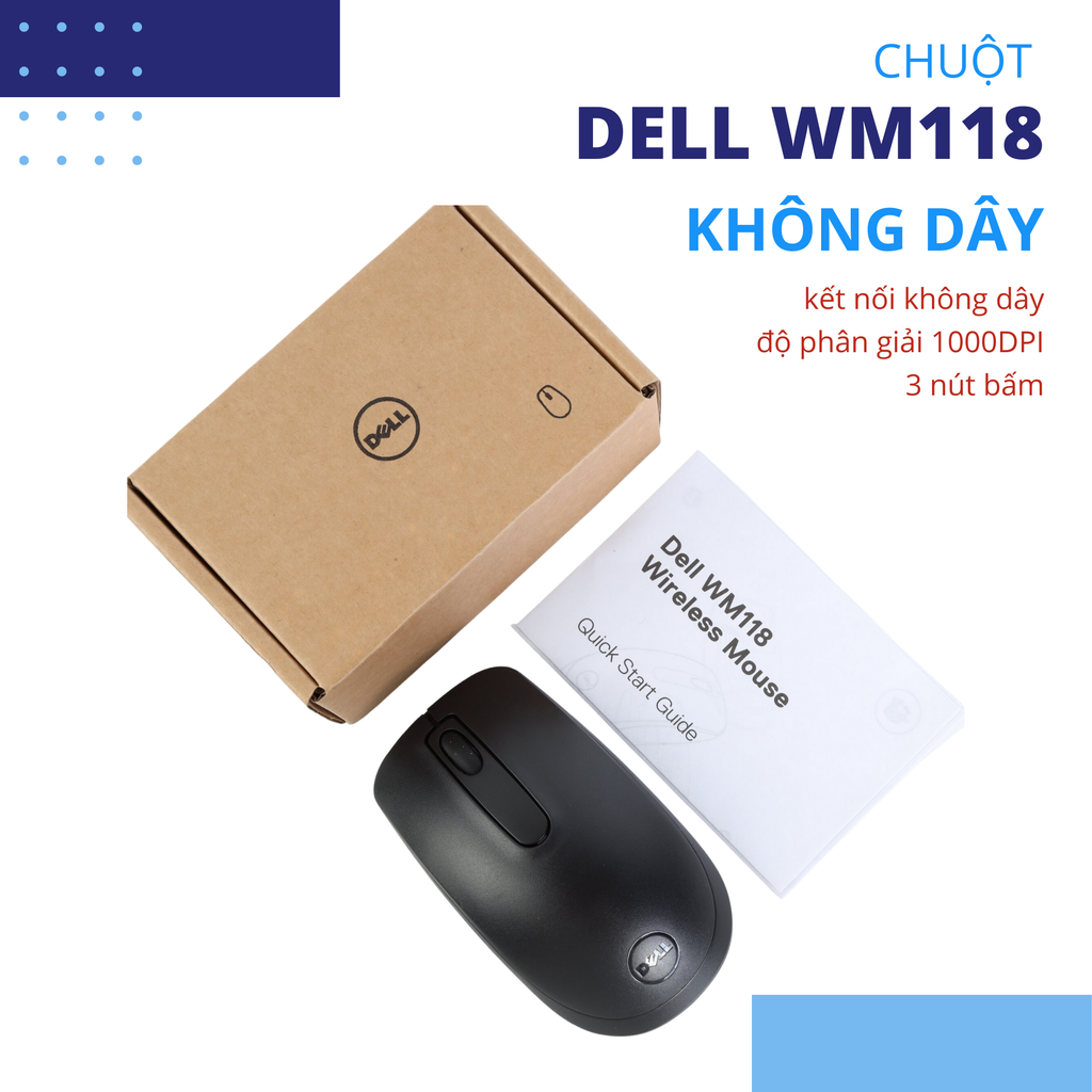 Chuột không dây Dell WM118