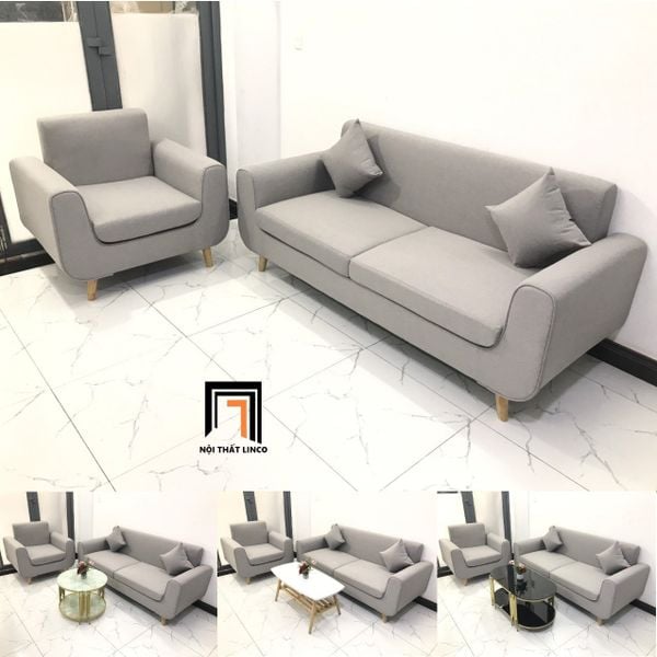 bộ ghế sofa văn phòng màu xám trắng