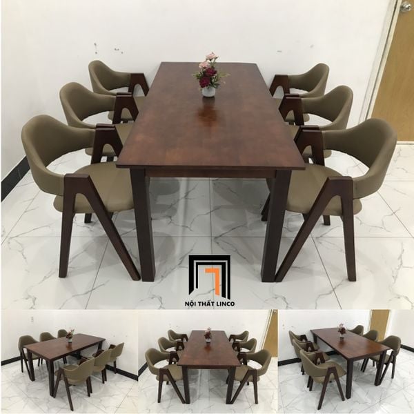 bộ bàn ăn 6 ghế gỗ hiện đại