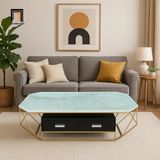  Bàn sofa phòng khách cao cấp BTPK23 Reforma dài 1m lục giác 