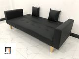  Bộ ghế sofa băng đa năng BTV 2m simili giả da màu đen 