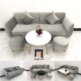  Ghế sofa băng BB dài 1m9 xám vải nhung đẹp hiện đại 