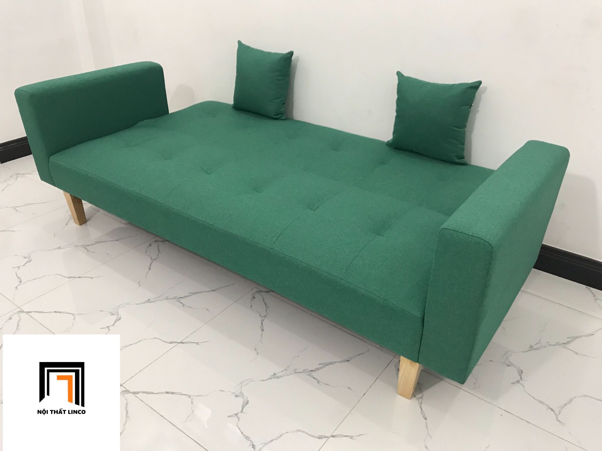  Bộ ghế sofa giường thông minh BTV 2m hiện đại màu xanh ngọc 