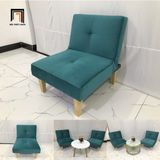  Ghế sofa đơn nhỏ gọn NS01 xanh lá vải nhung giá rẻ 