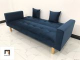  Bộ ghế sofa băng giường BTV 2m thông minh xanh đậm vải nhung 