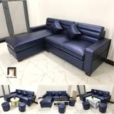  Bộ ghế sofa góc gia đình da Pu GT232 Massaro 2m4 x 1m6 giá rẻ 