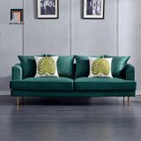  Ghế sofa băng dài 1m9 vải nhung BT74 Raven màu xanh lá 