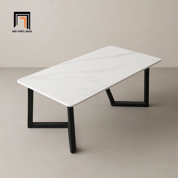 bàn trà chữ nhật 1m x 50 đá ceramic