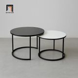  Cặp bàn sofa kính đen trắng BTPK25 Rayga phòng khách nhỏ 