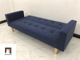  Ghế sofa băng giường nằm BTV dài 2m xanh dương đậm vải bố 