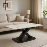  Bàn sofa mặt đá khung chân sắt chữ X BTPK28 Lysite 1m giá rẻ 