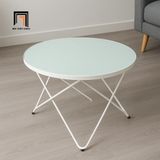  Bàn sofa phòng khách nhỏ gọn BTPK12 Zapoco mặt kính tròn 60 