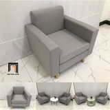  Ghế đơn sofa phòng khách NS05 giá rẻ xám trắng vải bố 