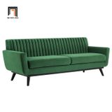  Ghế sofa văng sang trọng BT108 dài 2m xám đen vải nhung 