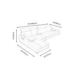  Ghế sofa góc chữ L GT191 Huala 2m8 x 1m75 vải nỉ phối màu 