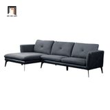  Bộ ghế sofa góc L GT76 2m2 x 1m6 Harun cho gia đình xám đen 