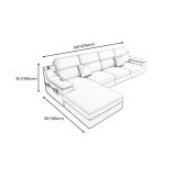  Bộ ghế sofa góc L vải nỉ GT217 Tobain 2m76 x 1m65 giá rẻ 