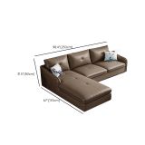  Bộ ghế sofa góc L da giả màu nâu GT229 Croxdale 2m5 x 1m7 