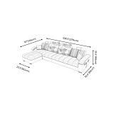  Bộ ghế sofa góc gia đình GT180 Stinler 2m8 x 1m45 sang trọng 