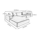  Bộ ghế sofa góc L sang trọng GT105 Perry 2m75 x 1m7 da Pu xanh lá 