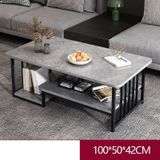  Bàn sofa mặt đá xám chữ nhật BSF77 Vigo 1m x 50 cho nhà nhỏ 