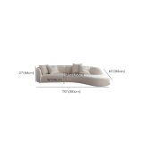  Ghế sofa băng cong xinh xắn đẹp BT195 Marfa 2m8 trắng kem 