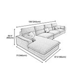  Bộ ghế sofa góc L 3m45 x 1m8 GT109 Vista vải nỉ trắng kem 