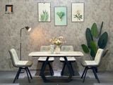  Set bàn ăn phòng bếp gia đình 22-BAD4-Cerito 4 ghế xinh xắn 