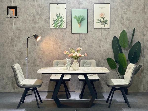 set bàn ăn phòng bếp gia đình xinh xắn