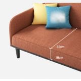  Ghế sofa bed giường nằm nhỏ GB64 Bowdon dài 1m6 màu carrot 