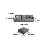  Bộ ghế sofa nỉ gật gù phòng khách đẹp KT138 Numan xám đậm 
