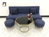  Bộ bàn ghế sofa giường xanh đậm dài 1m72 cho phòng nhỏ 