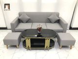  Bộ ghế sofa băng NS05 dài 1m9 giá rẻ màu xám ghi trắng 